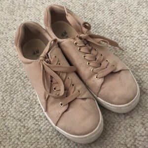 Blush pink sneakers